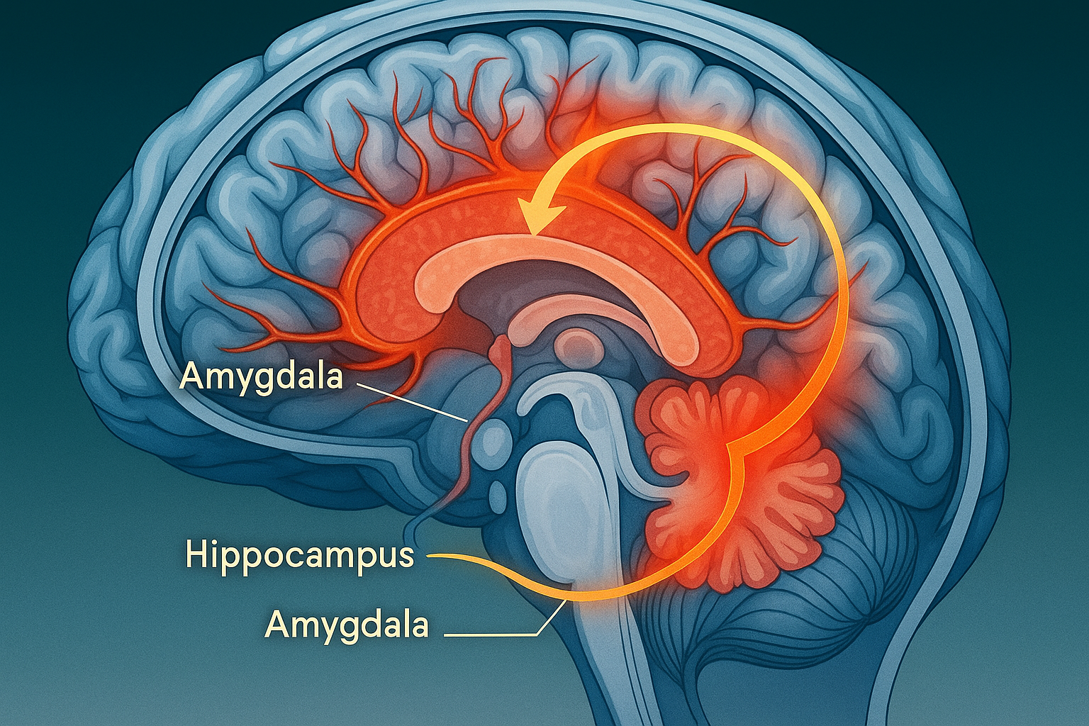 How inflammation affects the brain - hippocampus and amygdala